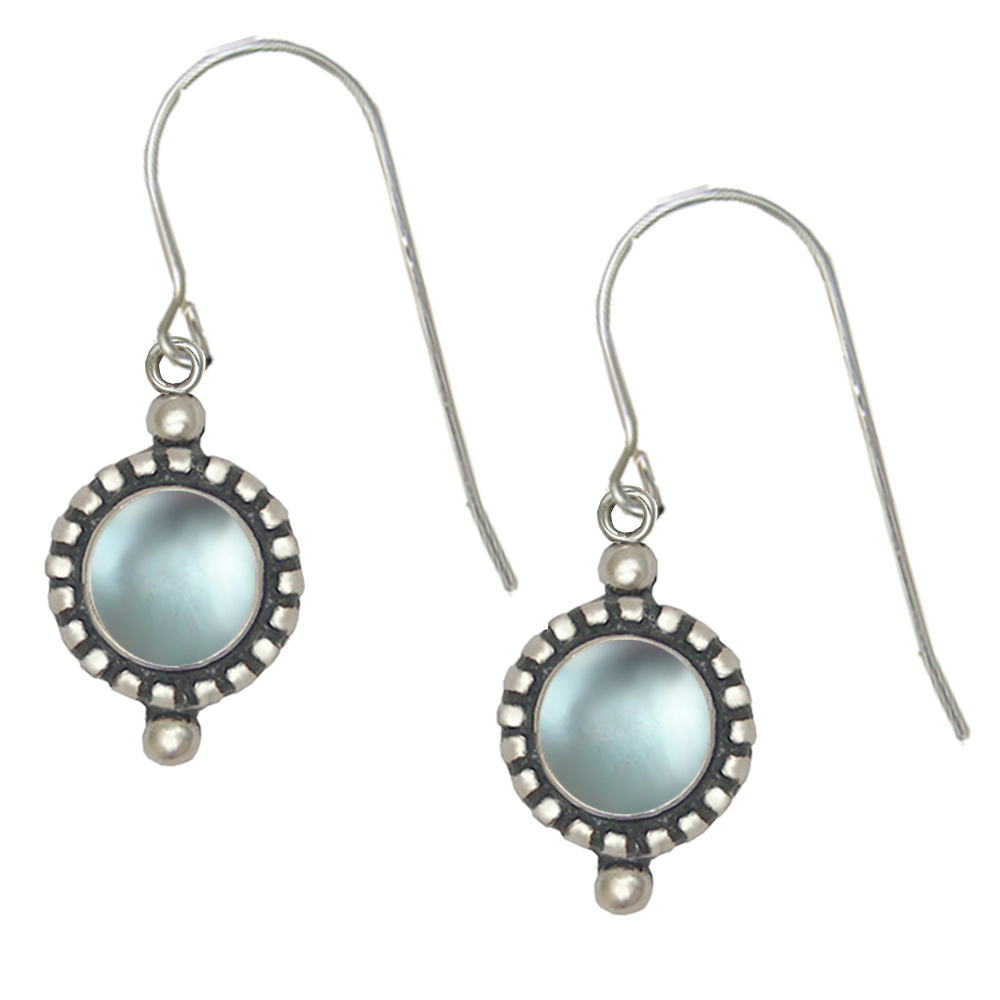 Sterling Silver Petite Blue Topaz Gemstone Drop Dangle Earrings